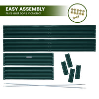 Thumbnail for Wallaroo Garden Bed 240 x 120 x 30cm Galvanized Steel - Green