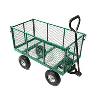 Thumbnail for Wallaroo Steel Mesh Garden Trolley Cart - Green