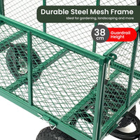 Thumbnail for Wallaroo Steel Mesh Garden Trolley Cart - Green