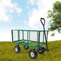 Thumbnail for Wallaroo Steel Mesh Garden Trolley Cart - Green