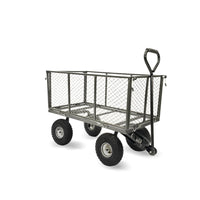 Thumbnail for Wallaroo Steel Mesh Garden Trolley Cart - Hammer Grey