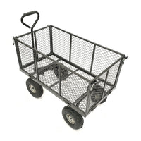 Thumbnail for Wallaroo Steel Mesh Garden Trolley Cart - Hammer Grey