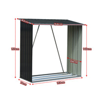 Thumbnail for Wallaroo Wood Storage Shed Galvanized Steel - Black