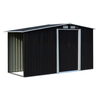 Thumbnail for Wallaroo Garden Shed with Semi-Close Storage 4*8FT - Black