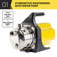 Thumbnail for HydroActive 800w Weatherised Water Pump Without Controller- Yellow