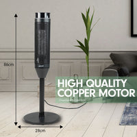 Thumbnail for Pronti Electric Tower Heater 2000W Ceramic Portable Remote - Black