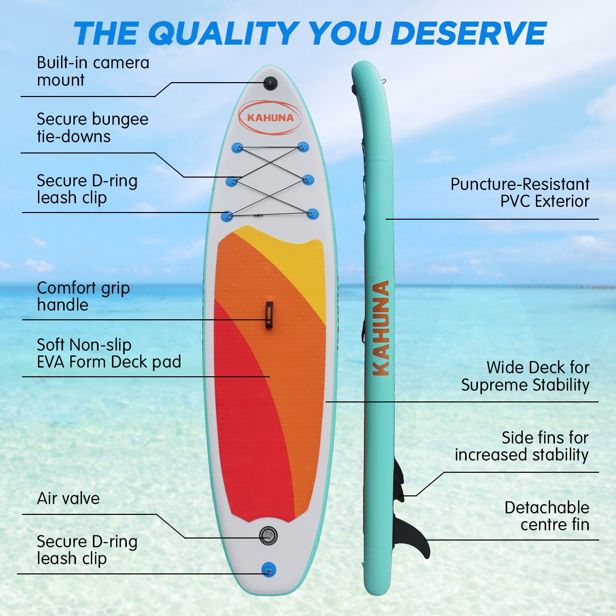 Kahuna Hana Inflatable Stand Up Paddle Board 11FT SUP Paddleboard