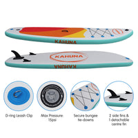 Thumbnail for Kahuna Hana Inflatable Stand Up Paddle Board 11FT SUP Paddleboard