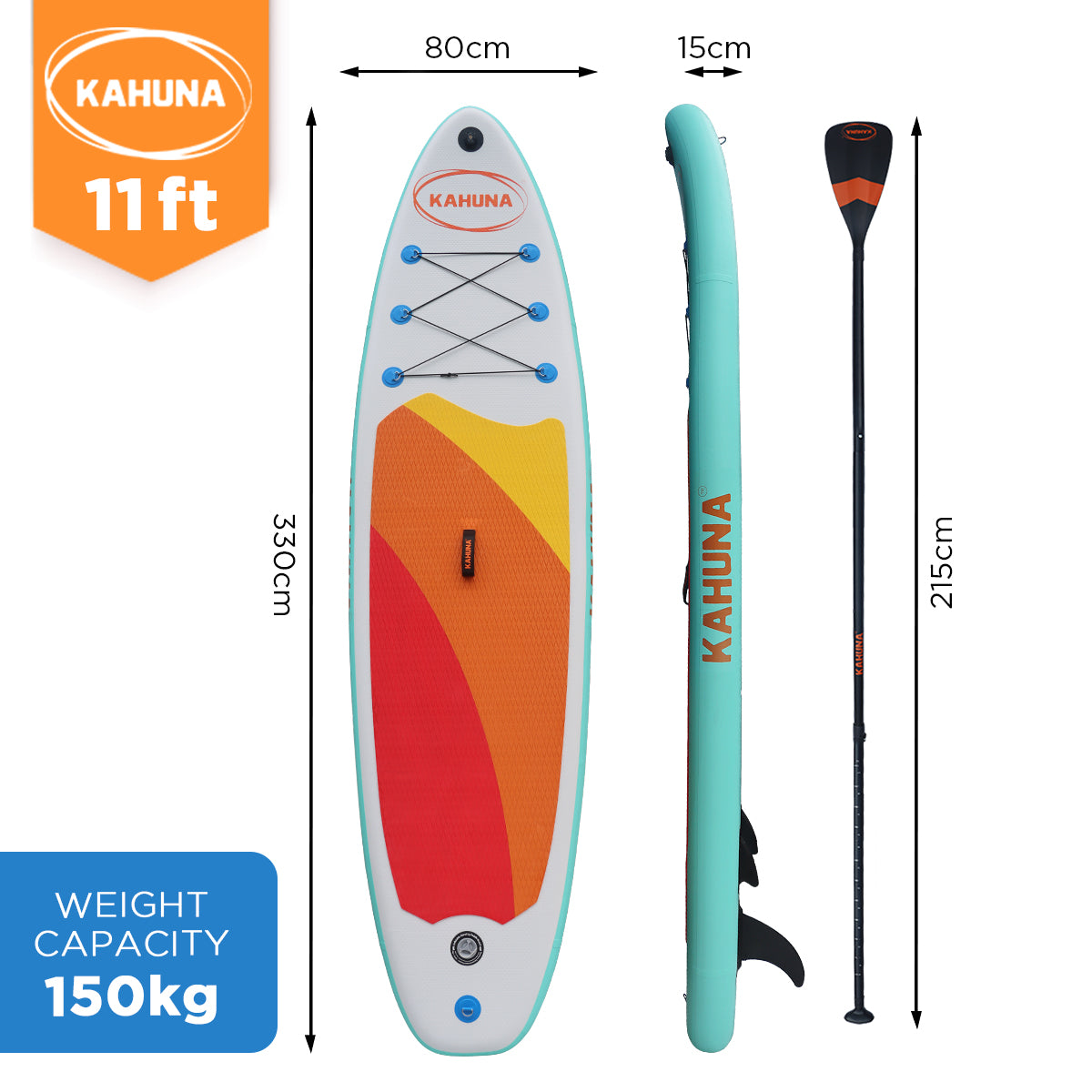 Kahuna Hana Inflatable Stand Up Paddle Board 11FT SUP Paddleboard