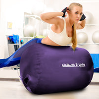 Thumbnail for Powertrain Sports Inflatable Air Exercise Roller Gymnastics Gym Barrel 120 x 75cm Purple