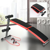 Thumbnail for Powertrain Inclined Sit up bench with Resistance bands