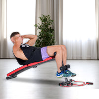 Thumbnail for Powertrain Inclined Sit up bench with Resistance bands