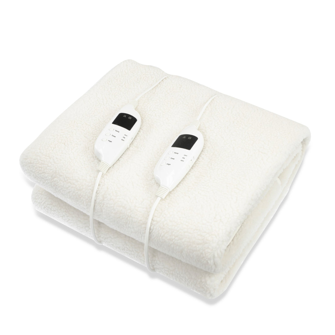 Laura Hill Electronic Fleecy Electric Blanket Heated Fitted Queen Size Bed Safety 9 Levels