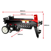 Thumbnail for Yukon 7 Ton Electric Log Splitter With Side Protectors Axe Wood Cutter