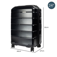 Thumbnail for Olympus Artemis 24in Hard Shell Suitcase ABS+PC  Jet Black