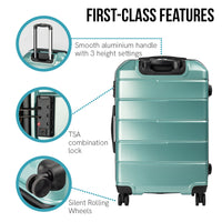 Thumbnail for Olympus Artemis 24in Hard Shell Suitcase ABS+PC  Electric Teal