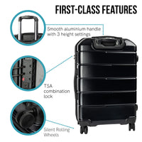 Thumbnail for Olympus Artemis 28in Hard Shell Suitcase ABS+PC Jet Black