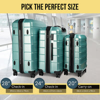 Thumbnail for Olympus Artemis 28in Hard Shell Suitcase  ABS+PC - Electric Teal