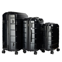 Thumbnail for Olympus 3PC Artemis Luggage Set Hard Shell Suitcase ABS+PC  Jet Black