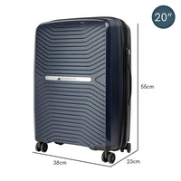 Thumbnail for Olympus Astra 20in Lightweight Hard Shell Suitcase - Aegean Blue