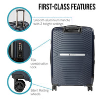 Thumbnail for Olympus Astra 20in Lightweight Hard Shell Suitcase - Aegean Blue