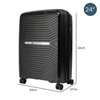 Thumbnail for Olympus  Astra 24in Lightweight Hard Shell Suitcase - Obsidian Black