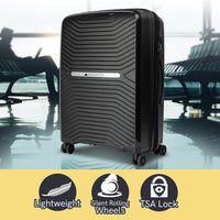 Thumbnail for Olympus  Astra 24in Lightweight Hard Shell Suitcase - Obsidian Black