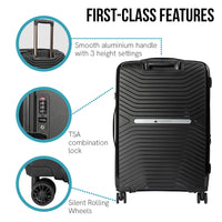 Thumbnail for Olympus  Astra 29in Lightweight Hard Shell Suitcase - Obsidian Black