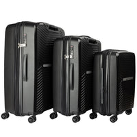 Thumbnail for Olympus 3PC Astra Luggage Set Hard Shell Suitcase - Obsidian Black