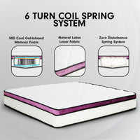 Thumbnail for Laura Hill King Mattress Visco Cool Gel Infused Memory Foam Euro Top Pocket Spring 30cm