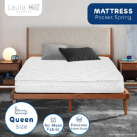 Thumbnail for Laura Hill Mattress Queen Size Pillow Top Pocket Spring High Density Foam 22cm