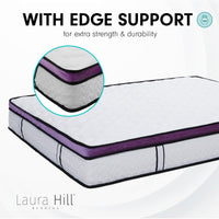 Thumbnail for Laura Hill Mattress Queen Size Euro Top Pocket Spring Natural Latex Foam Bed