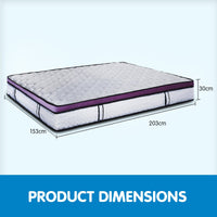 Thumbnail for Laura Hill Mattress Queen Size Euro Top Pocket Spring Natural Latex Foam Bed