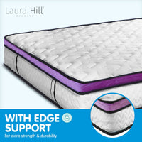 Thumbnail for Laura Hill Mattress Queen Size Euro Top Pocket Spring Natural Latex Foam Bed