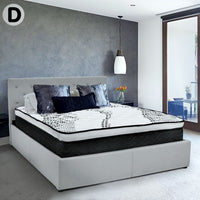 Thumbnail for Laura Hill Double Mattress Bed Size Euro Top Topper 5 Zone Spring Foam 32cm