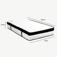 Thumbnail for Laura Hill Single Mattress Bed Size Euro Top 5 Zone Spring Foam 32cm