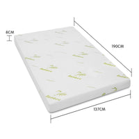 Thumbnail for Laura Hill Cool Gel Memory Foam Mattress Topper Bamboo Fabric Cover Double