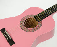 Thumbnail for Karrera 34in Acoustic Wooden Childrens Guitar - Pink