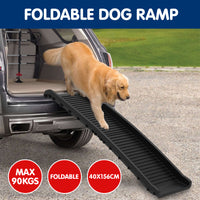 Thumbnail for Furtastic Foldable Car Dog Ramp Vehicle Ladder Step Stairs - Black
