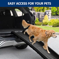 Thumbnail for Furtastic Foldable Car Dog Ramp Vehicle Ladder Step Stairs - Black