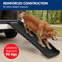 Thumbnail for Furtastic Foldable Car Dog Ramp Vehicle Ladder Step Stairs - Black