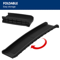 Thumbnail for Furtastic Foldable Car Dog Ramp Vehicle Ladder Step Stairs - Black