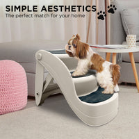 Thumbnail for Furtastic 38cm Foldable Pet Stairs Ramp - White