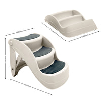 Thumbnail for Furtastic 38cm Foldable Pet Stairs Ramp - White