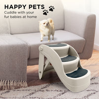 Thumbnail for Furtastic 38cm Foldable Pet Stairs Ramp - White
