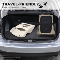 Thumbnail for Furtastic 38cm Foldable Pet Stairs Ramp - White
