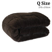 Thumbnail for Laura Hill 600GSM Faux Mink Comforter Quilt Duvet Doona - Queen