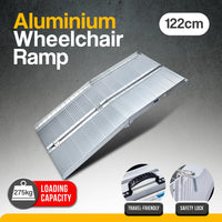 Thumbnail for Rigg Aluminium Portable Non-slip Wheelchair Ramp 4ft - Silver