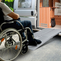 Thumbnail for Rigg Aluminium Portable Non-slip Wheelchair Ramp 4ft - Silver