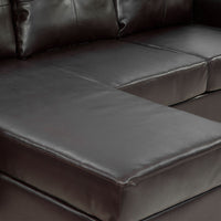 Thumbnail for Sarantino Corner Sofa Lounge Couch Modular Furniture Chair Home Faux Leather Chaise Brown